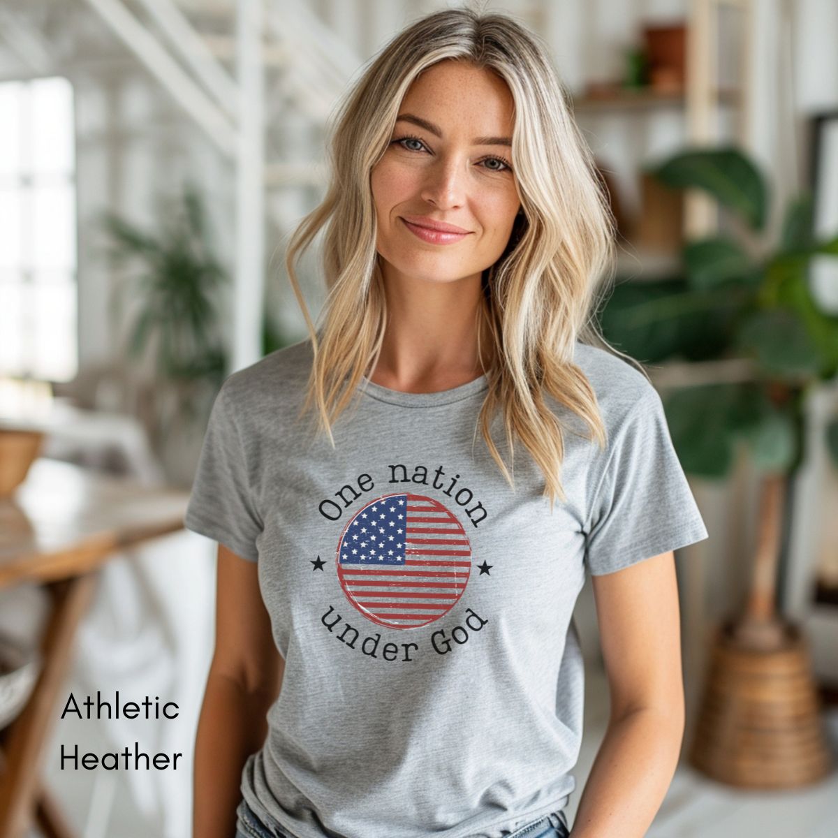 One Nation Under God Tee | Unisex Patriotic Tee | 4th of July Group Tee | Pledge of Allegiance T-shirt | USA T-shirt | Memorial Day Tshirt