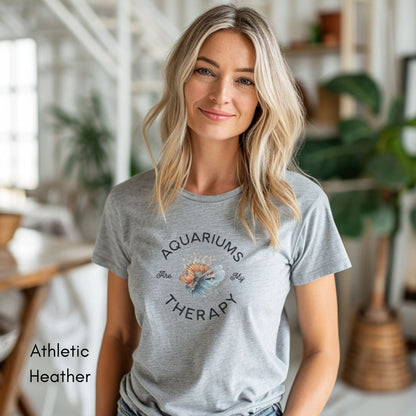 Aquariums are my Therapy Tee | Unisex Short Sleeve Tee | Aquarium Lover t-shirt| Ichthyologist Tshirt | Lion Fish T-shirt| Marine Life Tee