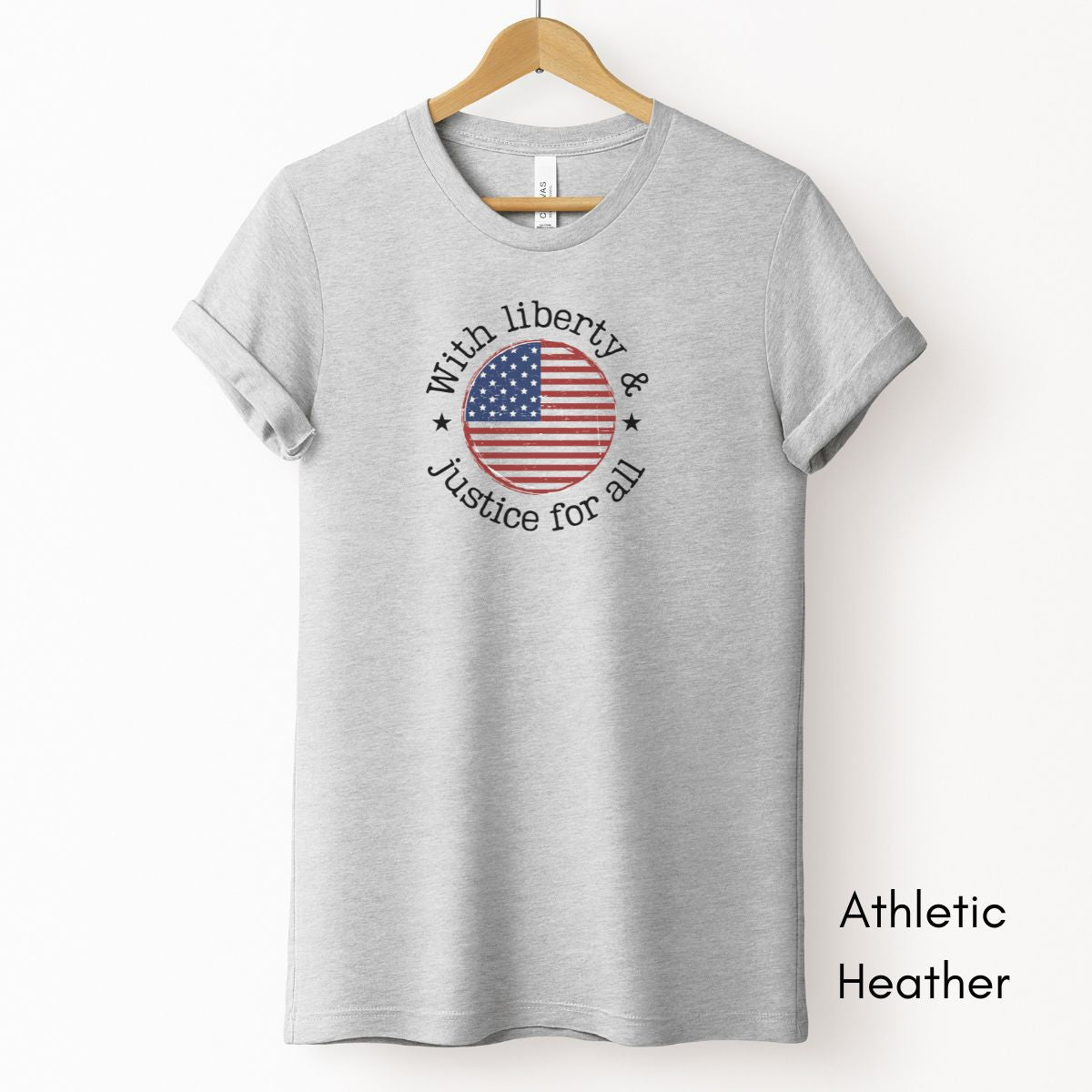 With Liberty & Justice for all Tee | Unisex Patriotic Tee 4th of July Group Tee Pledge of Allegiance T-shirt USA Tee Memorial Day Tshirt