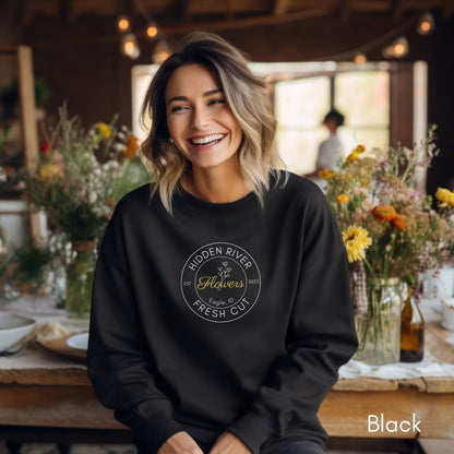 Custom Fresh Cut Flower Farm  Sweatshirt | Personalized Florist Shirt | Flower Farmer Gift | Homestead Shirt | Farmer's Market Sweatshirt