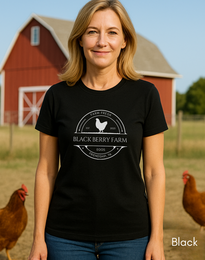 Custom Egg Farm Unisex Jersy Light Weight Tee Dark Colors