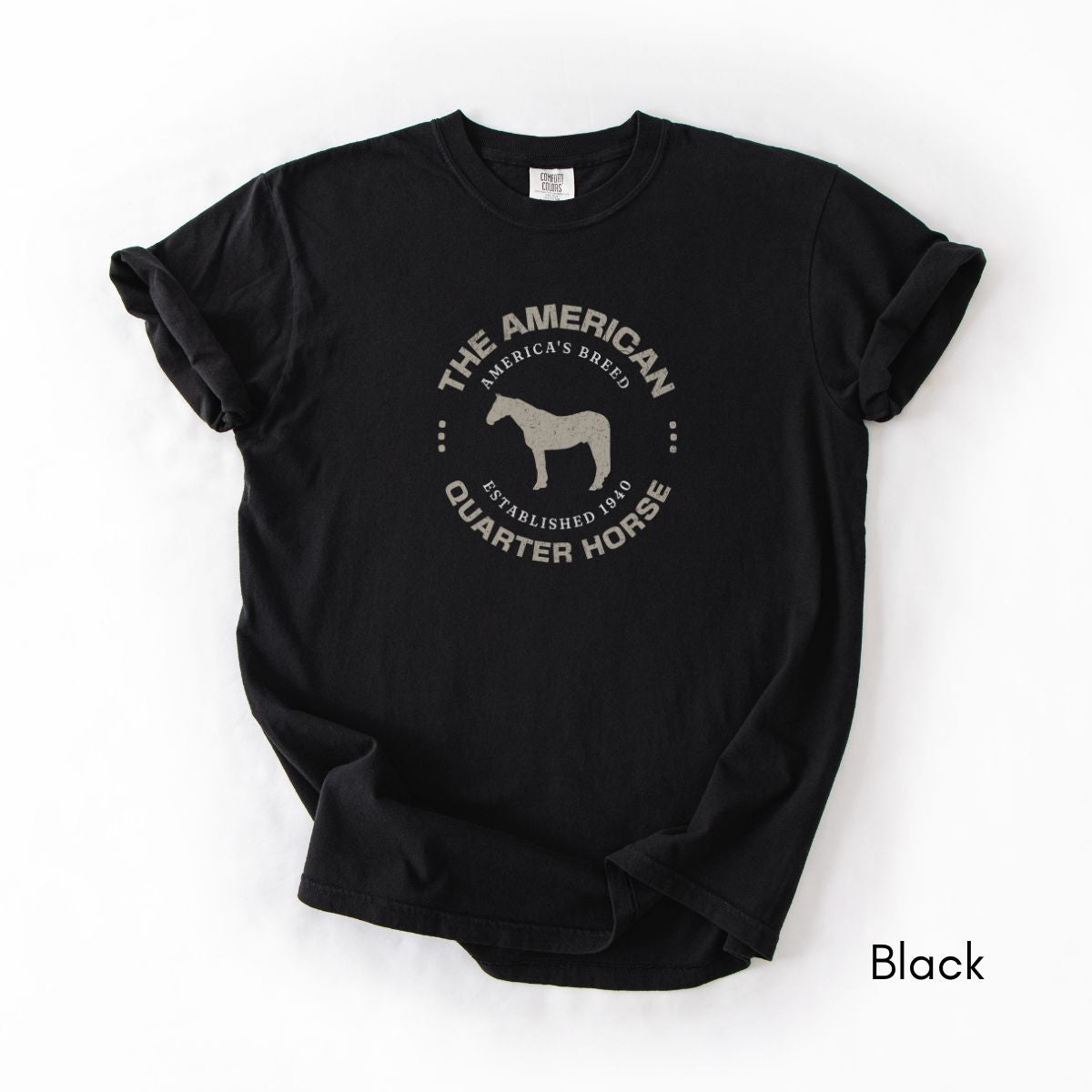 American Quarter Horse Breed Unisex Vintage Style T-shirt, Equestrian Graphic Tee, Horse Lover Gift, Western Lifestyle Tee