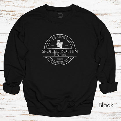 Custom Silkie Chicken Farm Unisex Crewneck Sweatshirt