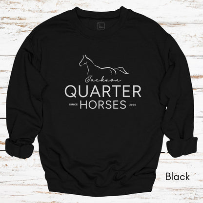 Custom Quarter Horse Farm Unisex Crewneck Sweatshirt