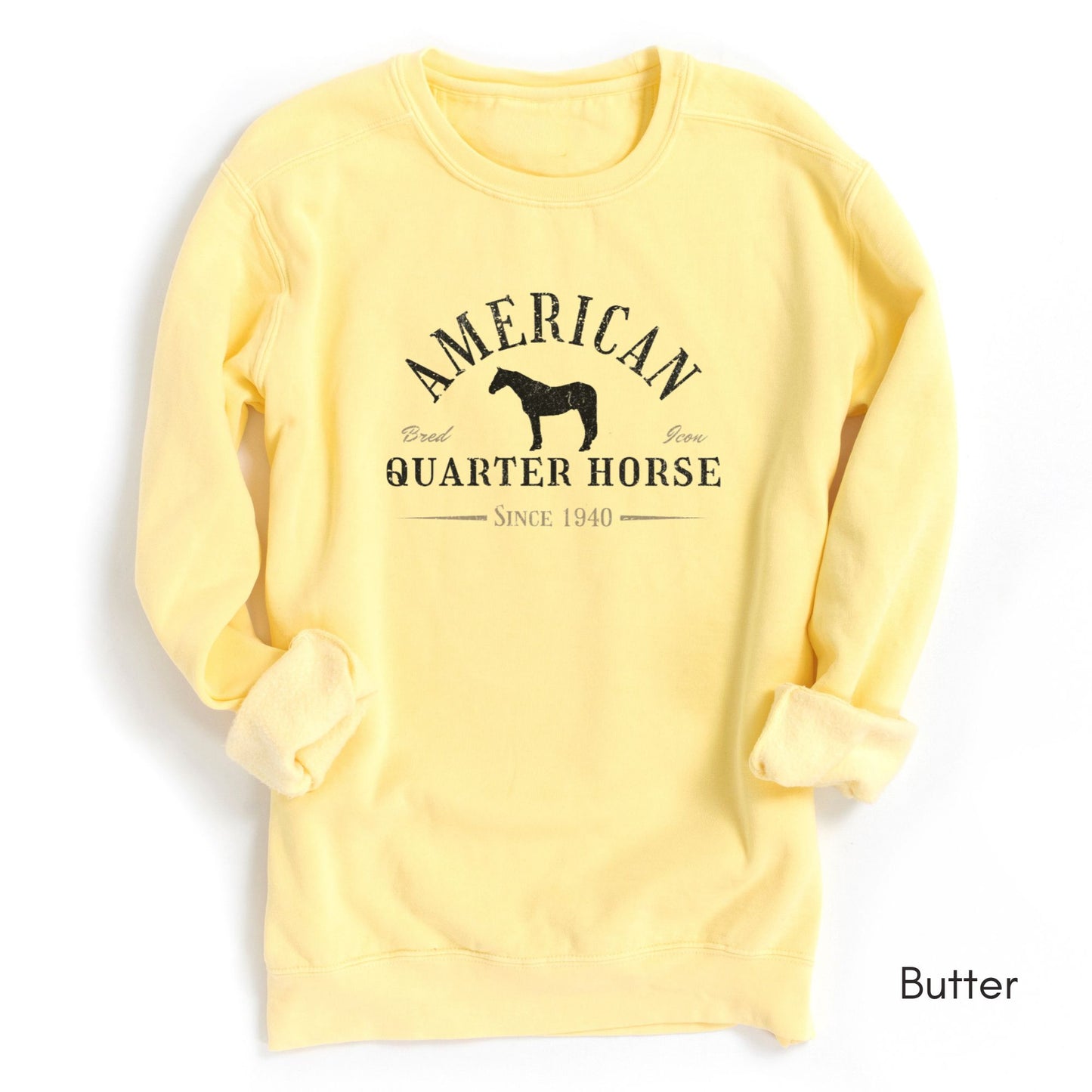 American Quarter Horse Garment-Dyed Vintage Style Sweatshirt
