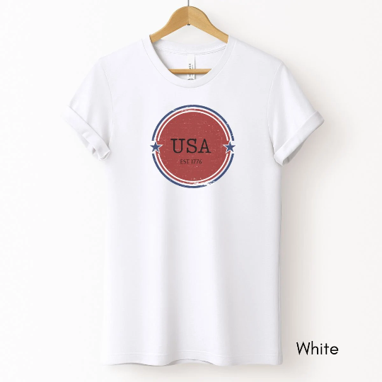 USA Est 1776 Tee | Unisex Patriotic Tee | 4th of July Group Tee | Pledge of Allegiance T-shirt | USA T-shirt | Memorial Day Tshirt