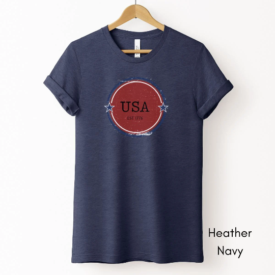 USA Est 1776 Tee | Unisex Patriotic Tee | 4th of July Group Tee | Pledge of Allegiance T-shirt | USA T-shirt | Memorial Day Tshirt