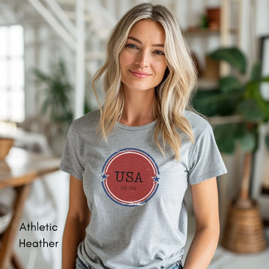 USA Est 1776 Tee | Unisex Patriotic Tee | 4th of July Group Tee | Pledge of Allegiance T-shirt | USA T-shirt | Memorial Day Tshirt