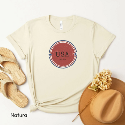 USA Est 1776 Tee | Unisex Patriotic Tee | 4th of July Group Tee | Pledge of Allegiance T-shirt | USA T-shirt | Memorial Day Tshirt