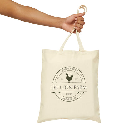 Custom Egg Farm Cotton Canvas Tote Bag Farmer's Market Bag Reusable Grocery Bag Homesteading Gift Local Egg Dealer Shoulder Bag