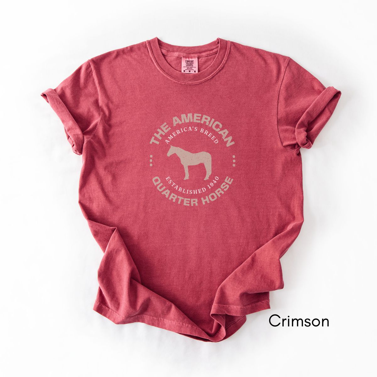 American Quarter Horse Breed Unisex Vintage Style T-shirt, Equestrian Graphic Tee, Horse Lover Gift, Western Lifestyle Tee