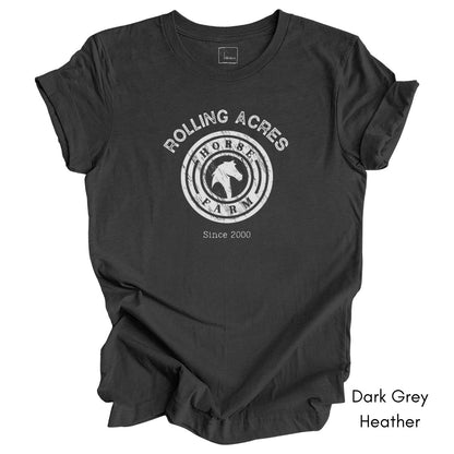Custom Horse Farm Tee | Unisex Jersey Short Sleeve Tee | Horse Lovers Tee | Horse Boarding Tee | Personalized Equestrian Tee