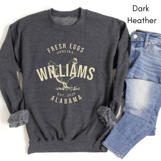 Custom Local Egg Farm Unisex Crewneck Sweatshirt