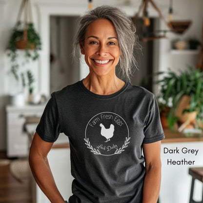 Farm Fresh Eggs Tee | Unisex Jersey Short Sleeve Tee | Farm Life T-shirt | Chickens and Eggs Tee | Farmer's Market Tshirt