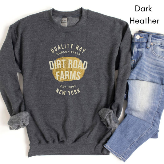 Custom Hay Farm Unisex Heavy Blend Crewneck Sweatshirt Local Hay Dealer Personalized Gift for Farmers Agriculture Shirt Homesteading Gift