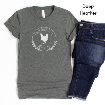 Farm Fresh Eggs Tee | Unisex Jersey Short Sleeve Tee | Farm Life T-shirt | Chickens and Eggs Tee | Farmer's Market Tshirt