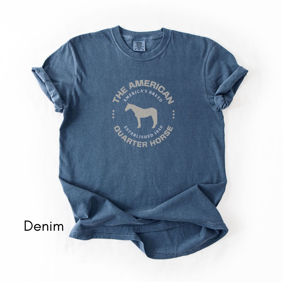 American Quarter Horse Breed Unisex Vintage Style T-shirt, Equestrian Graphic Tee, Horse Lover Gift, Western Lifestyle Tee