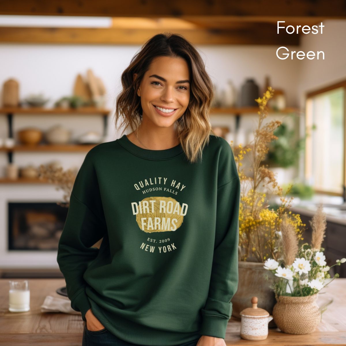 Custom Hay Farm Unisex Heavy Blend Crewneck Sweatshirt Local Hay Dealer Personalized Gift for Farmers Agriculture Shirt Homesteading Gift