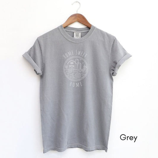 Home Sweet Home Tee | Unisex Garment-Dyed T-shirt | Homesteading Tshirt | Barn Tee | Farm Life T-shirt | Barnyard Tee