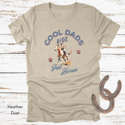 Cool Dads Ride Fast Horses - Jersey Light Weight T-shirt