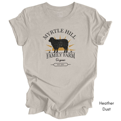 Custom Family Sheep Farm Unisex Jersey Light Weight T-shirt