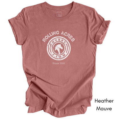 Custom Horse Farm Tee | Unisex Jersey Short Sleeve Tee | Horse Lovers Tee | Horse Boarding Tee | Personalized Equestrian Tee