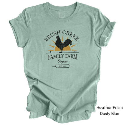 Custom Family Farm Chicken Rooster Unisex Jersey Light Weight T-shirt