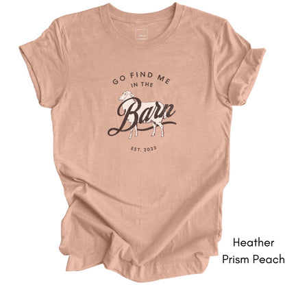 Find Me in the Sheep Barn Tee | Farmer's Short Sleeve Tee | Sheep Lover T-shirt | Mother's Day Gift | Pastel Spring Color Tee