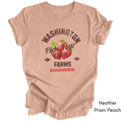 Pick Your Own Custom Strawberry Farm Light Weight Unisex Jersey T-shirt