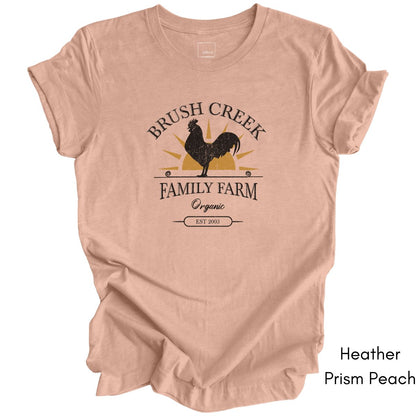 Custom Family Farm Chicken Rooster Unisex Jersey Light Weight T-shirt