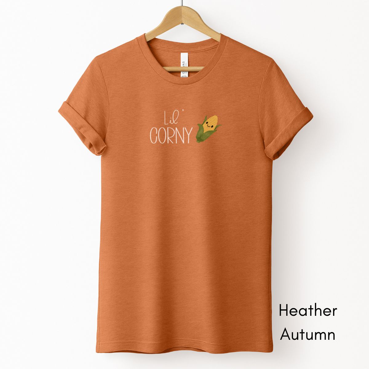 Lil' Corny Funny Vegetable Tee | Unisex Veggie Pun Tee | Funny Farmer's Market Tee | Silly Homesteading Tshirt | Gift for Gardeners