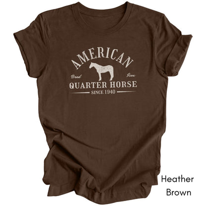 American Quarter Horse Light Weight Unisex Jersey T-shirt Dark Colors