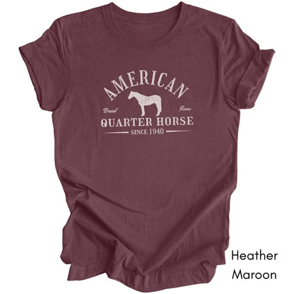 American Quarter Horse Light Weight Unisex Jersey T-shirt Dark Colors