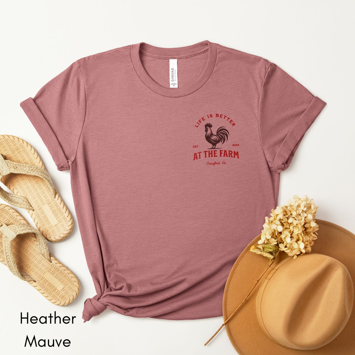 Custom Life is Better on the Farm Tee | Jersey Short Sleeve Tee | Local Farm T-shirt |  | Gift for Farmer Tshirt | Rooster Chicken Tee