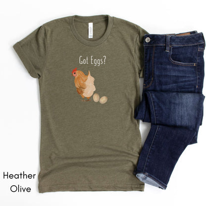 Got Eggs Tee | Unisex Jersey Short Sleeve Tee | Funny Egg Tee | Chicken/Hen Tee | Farm Life Tee