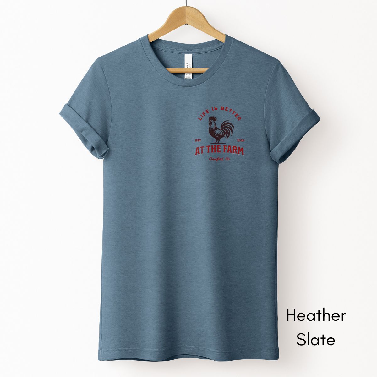 Custom Life is Better on the Farm Tee | Jersey Short Sleeve Tee | Local Farm T-shirt |  | Gift for Farmer Tshirt | Rooster Chicken Tee