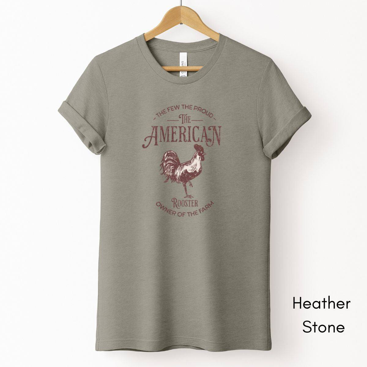 American RoosterTee | Chicken Lover T-shirt | Gift for Chicken Owner | Farm Life Tshirt | Pastel Spring Color Tee