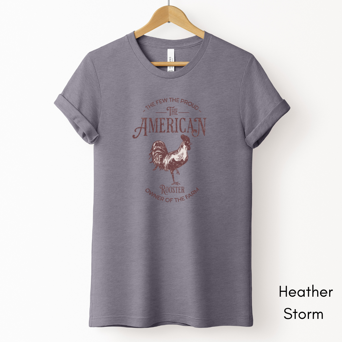 American RoosterTee | Chicken Lover T-shirt | Gift for Chicken Owner | Farm Life Tshirt | Pastel Spring Color Tee