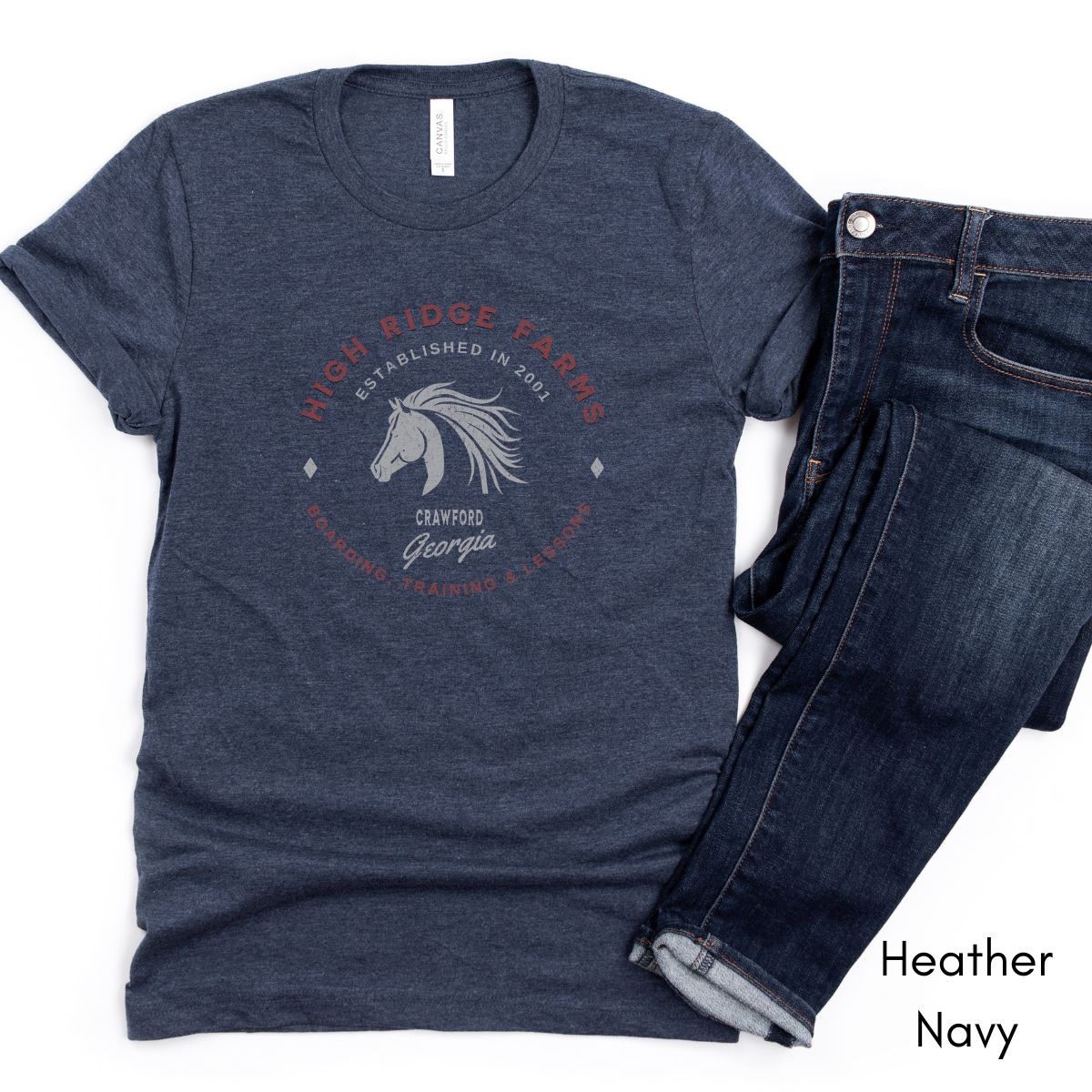 Custom Horse Farm Tee | Unisex Jersey Short Sleeve Tee | Horse Boarding Tshirt | Equine Business Tee | Personalized | Equestrian Gift