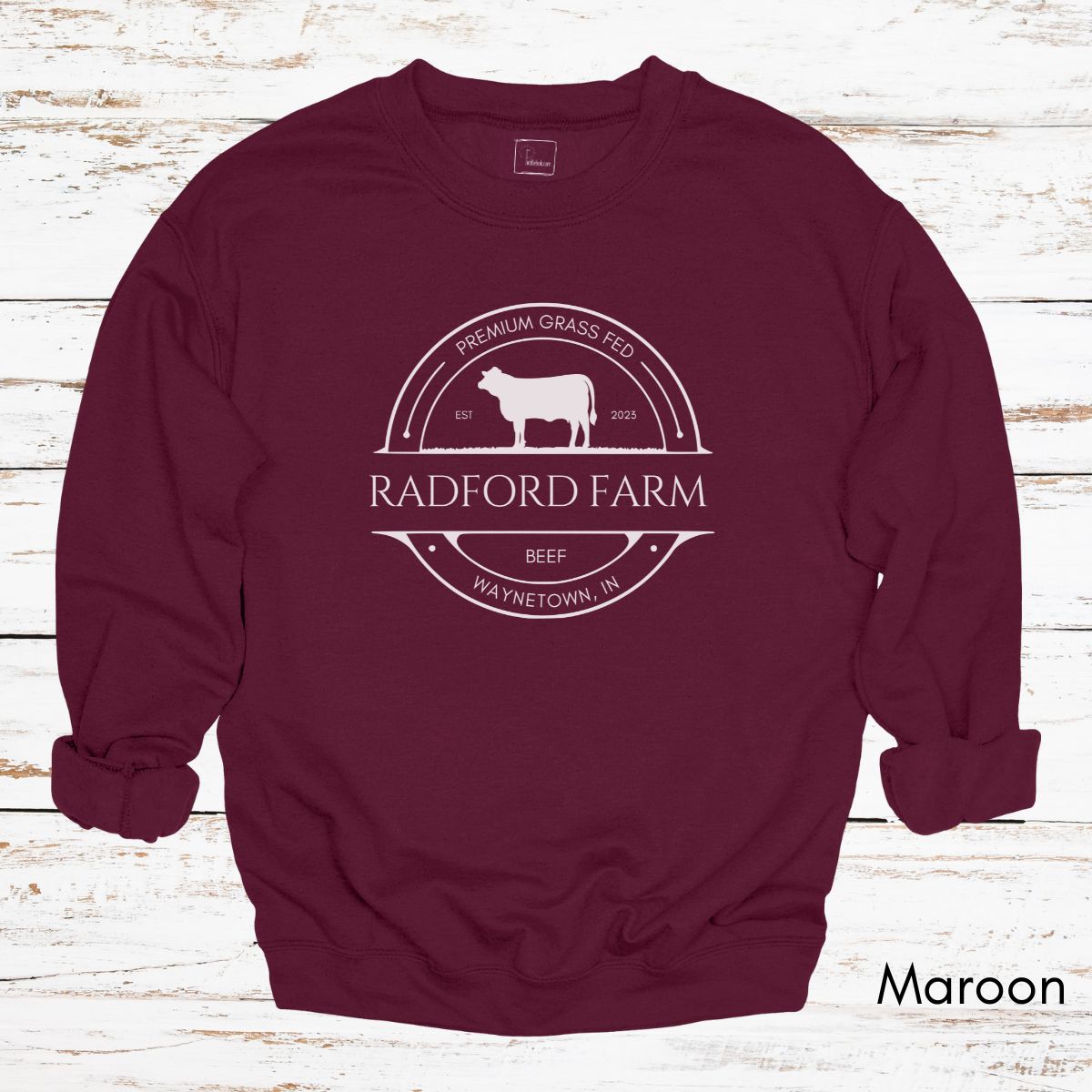 Custom Cattle Farm Heifer Version Unisex Crewneck Sweatshirt