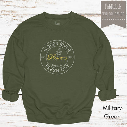 Custom Fresh Cut Flower Farm  Sweatshirt