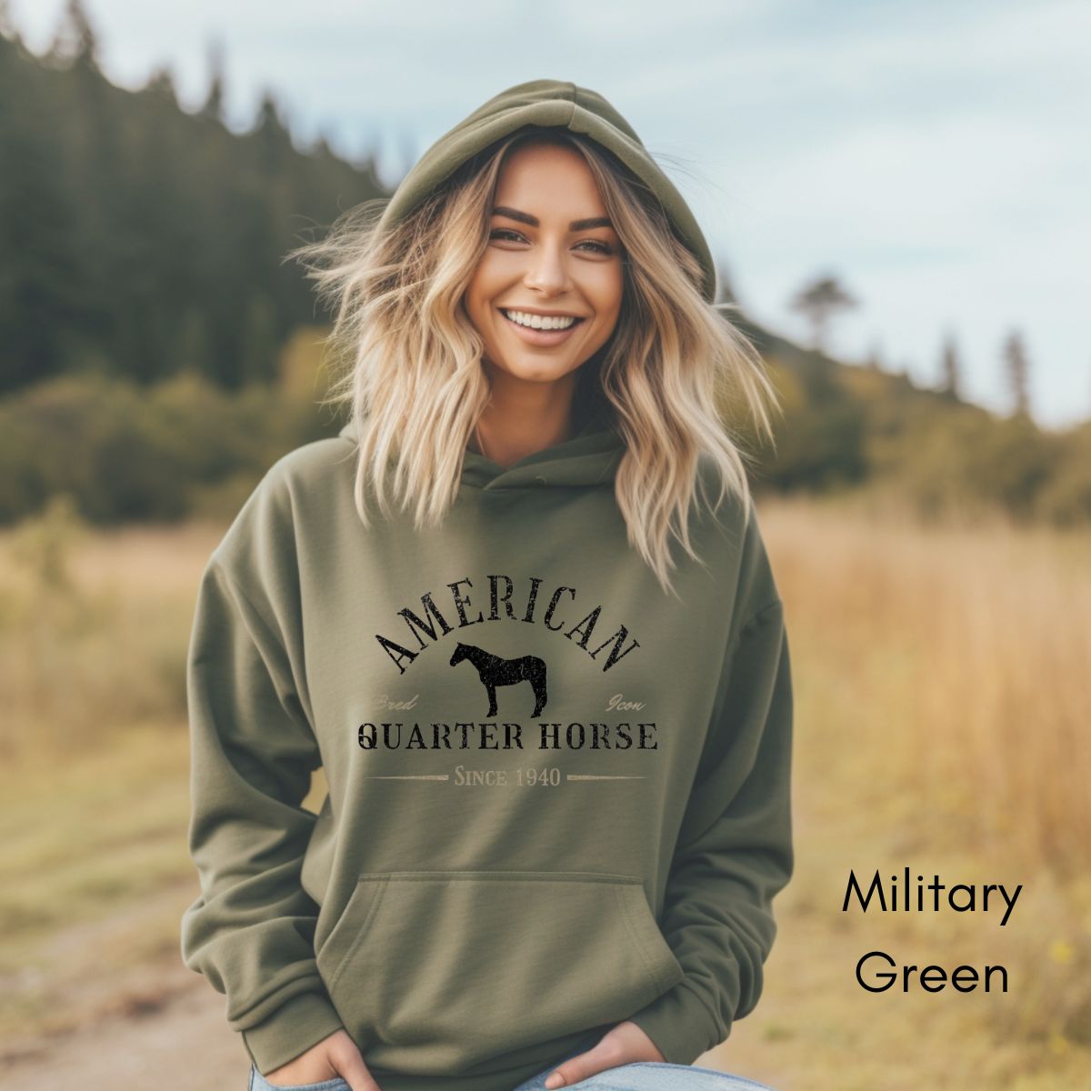 American Quarter Horse Hoodie | Unisex Heavy Blend Hooded Sweatshirt | Horse Lover Shirt | Gift for Equestrian | Gift for Horse Lover