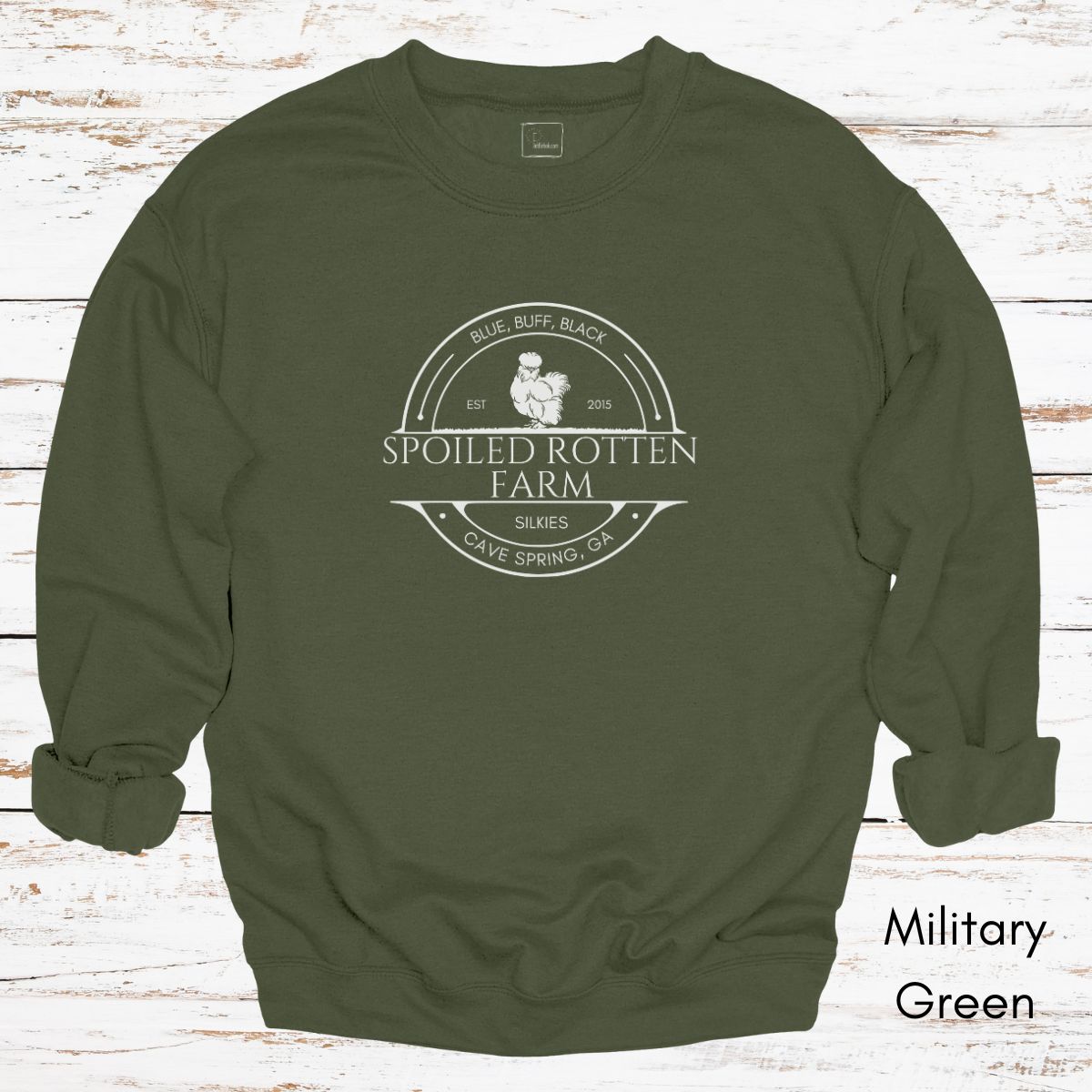 Custom Silkie Chicken Farm Unisex Crewneck Sweatshirt