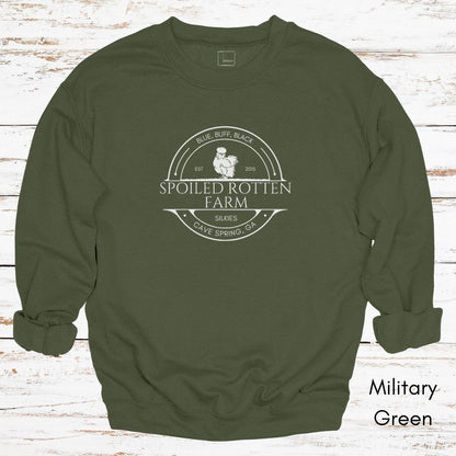 Custom Silkie Chicken Farm Unisex Crewneck Sweatshirt