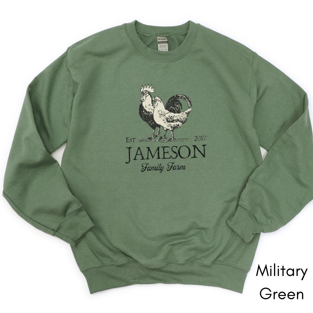 Custom Family Farm Sweatshirt - Unisex Crewneck Sweatshirt| Farmer's Market sweatshirt | Personalized Farmer Sweatshirt | Chicken Lover Gift