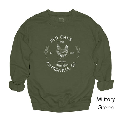 Custom Chicken Farm Unisex Crewneck Sweatshirt