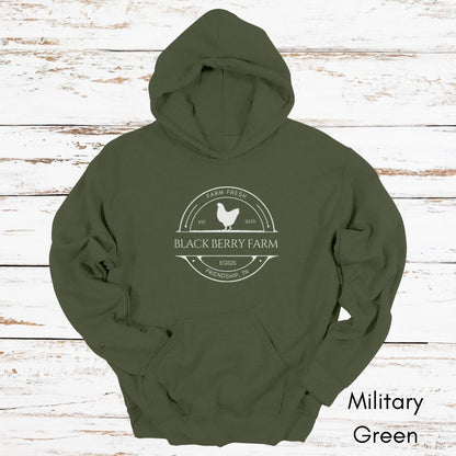 Custom Chicken Egg Farm Hoodie - Unisex Heavy Blend Hooded Sweatshirt