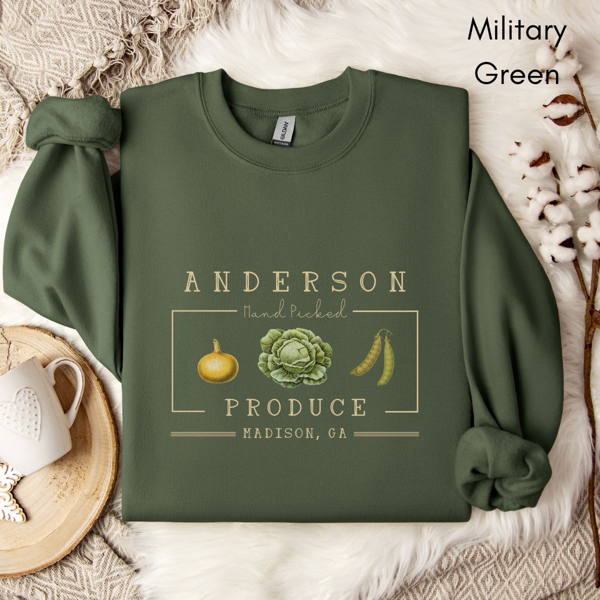 Custom Farm Produce Sweatshirt - Unisex Heavy Blend Crewneck Sweatshirt| Farmer's Market sweatshirt | Local farm shirt |Personalized Gardener's Sweatshirt | Vegetable Lover's