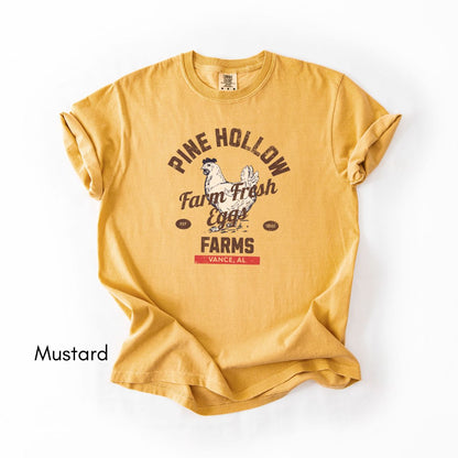 Custom Vintage Egg Farm Tee- Unisex Midweight T-shirt