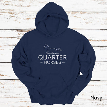 CUSTOM Quarter Horse Farm Hoodie - Unisex Heavy Blend Hooded Sweatshirt